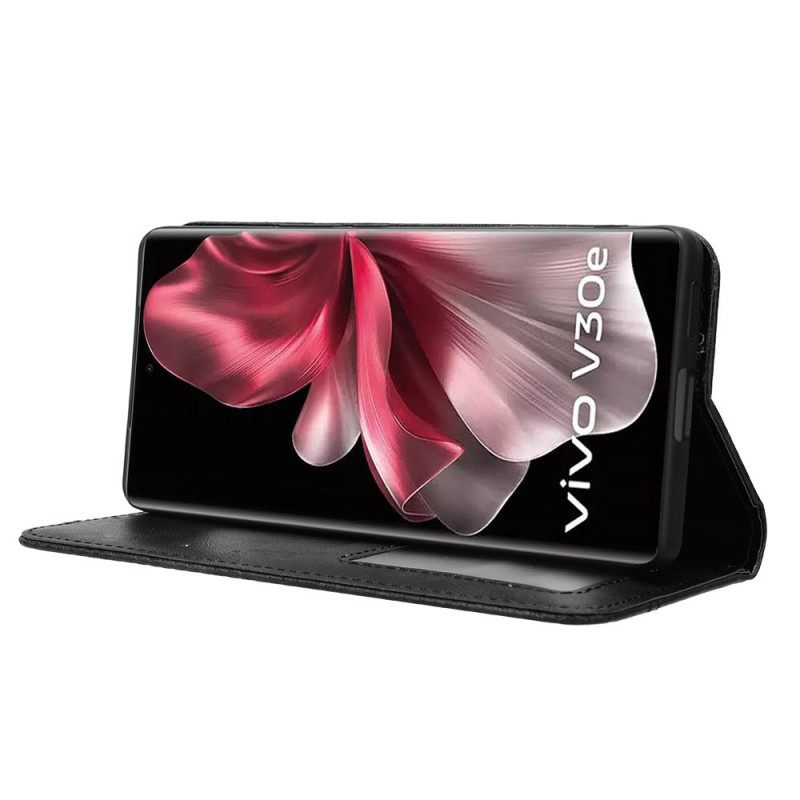 Folio-hoesje Vivo V40 Lite 5g Telefoonhoesje Vintage Rand