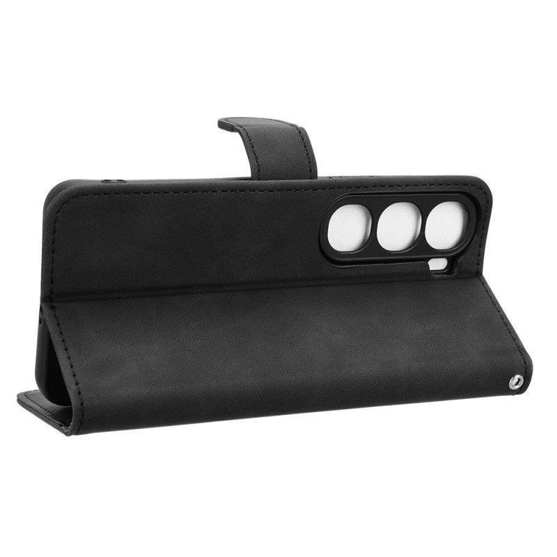 Leren Hoesje Vivo V40 Lite 5g Suède-effect Bescherming Hoesje