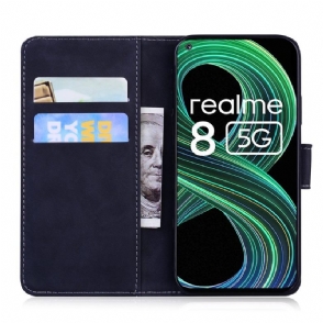 Folio-hoesje voor Realme 8 5G Anti-fall Roman Soft Touch