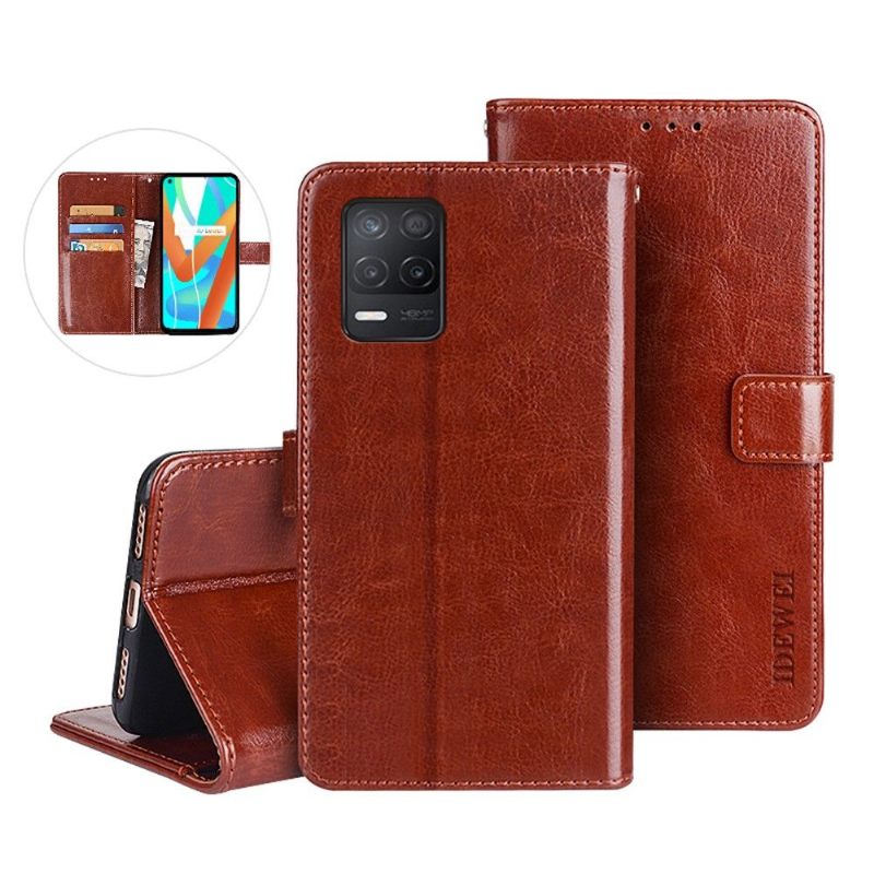 Folio-hoesje voor Realme 8 5G Idewei Folio Ledereffect