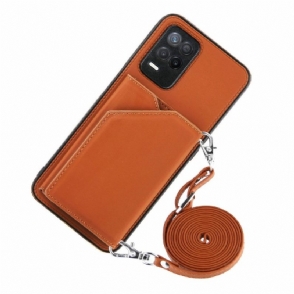 Telefoonhoesje voor Realme 8 5G Aude Lanyard Met Meerdere Compartimenten