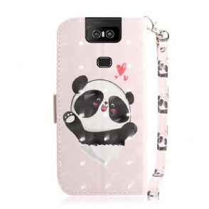 Folio-hoesje voor Asus Zenfone 6 Schattige Panda