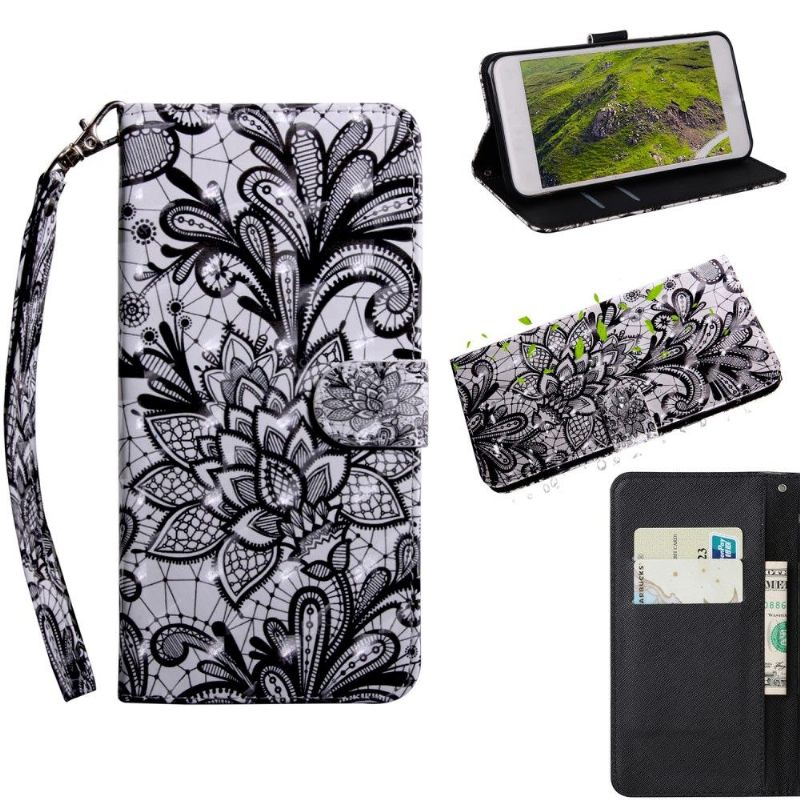 Folio-hoesje voor Xiaomi Redmi Note 8 2021 Bloemenkant