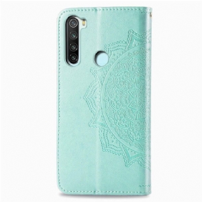 Leren Hoesje voor Xiaomi Redmi Note 8 2021 Bescherming Mandala-reliëf In Kunstleer