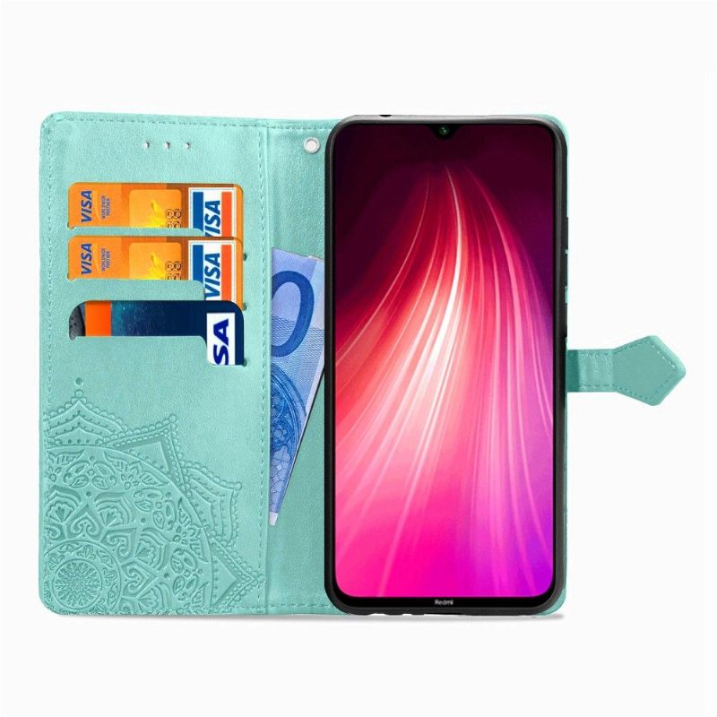 Leren Hoesje voor Xiaomi Redmi Note 8 2021 Bescherming Mandala-reliëf In Kunstleer