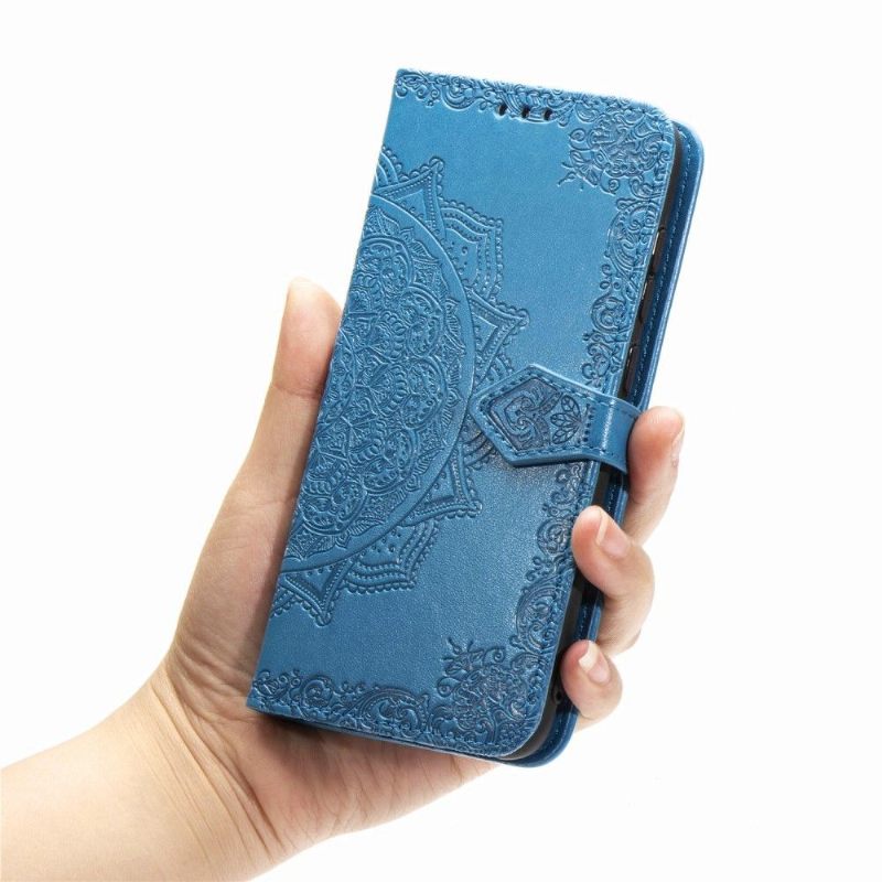 Leren Hoesje voor Xiaomi Redmi Note 8 2021 Bescherming Mandala-reliëf In Kunstleer