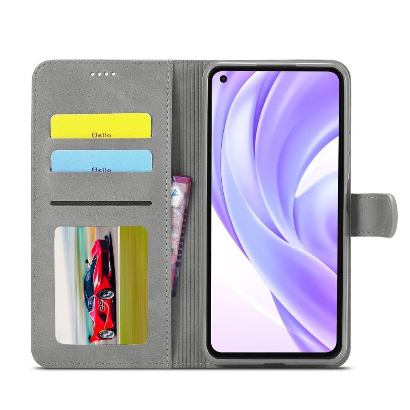 Cover voor Xiaomi Mi 11 Lite 5G NE / Mi 11 Lite / Mi 11 Lite 5G Anti-fall Folio-hoesje Ledereffect Lc.imeeke