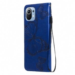 Flip Case voor Xiaomi Mi 11 Lite 5G NE / Mi 11 Lite / Mi 11 Lite 5G Ondersteuningsfunctie Vlinders