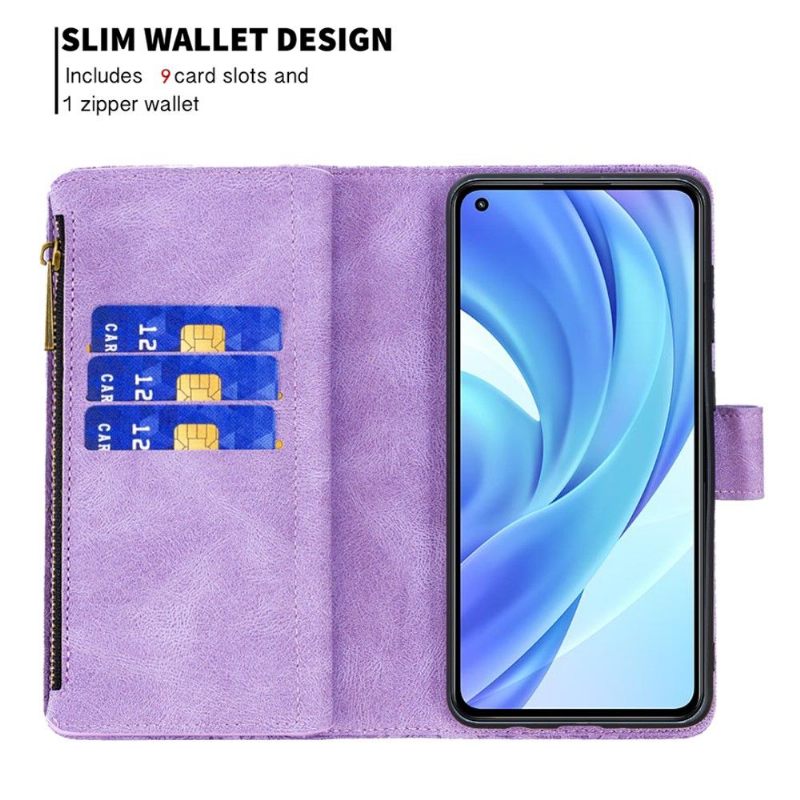 Folio-hoesje voor Xiaomi Mi 11 Lite 5G NE / Mi 11 Lite / Mi 11 Lite 5G Anti-fall Portemonnee Leren Vliegende Vlinder
