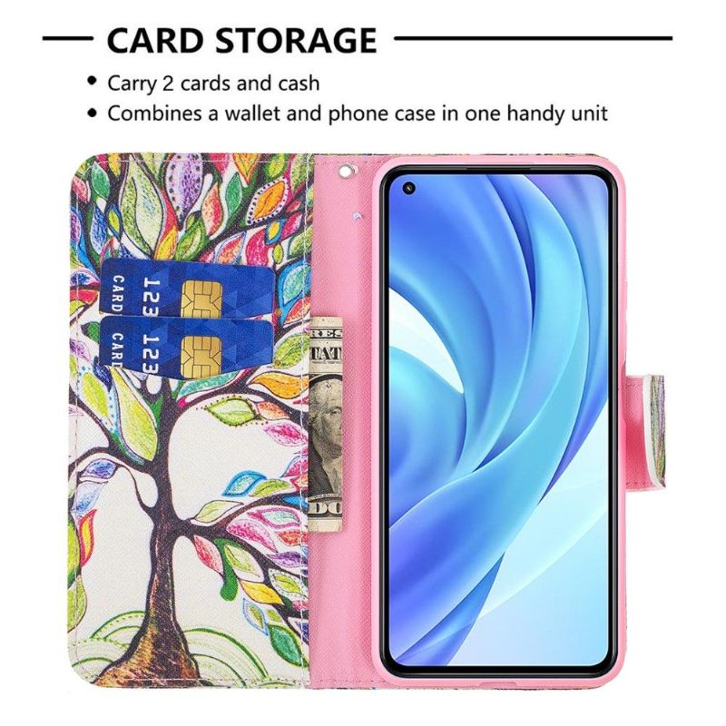 Folio-hoesje voor Xiaomi Mi 11 Lite 5G NE / Mi 11 Lite / Mi 11 Lite 5G Boomtekening