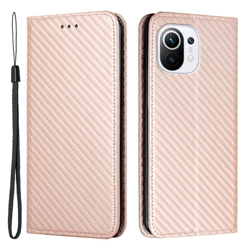 Folio-hoesje voor Xiaomi Mi 11 Lite 5G NE / Mi 11 Lite / Mi 11 Lite 5G Koolstofvezel