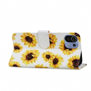 Folio-hoesje voor Xiaomi Mi 11 Lite 5G NE / Mi 11 Lite / Mi 11 Lite 5G Zonnebloembloem