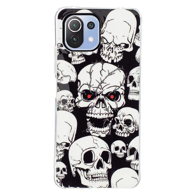 Hoesje voor Xiaomi Mi 11 Lite 5G NE / Mi 11 Lite / Mi 11 Lite 5G Lichtgevende Schedel