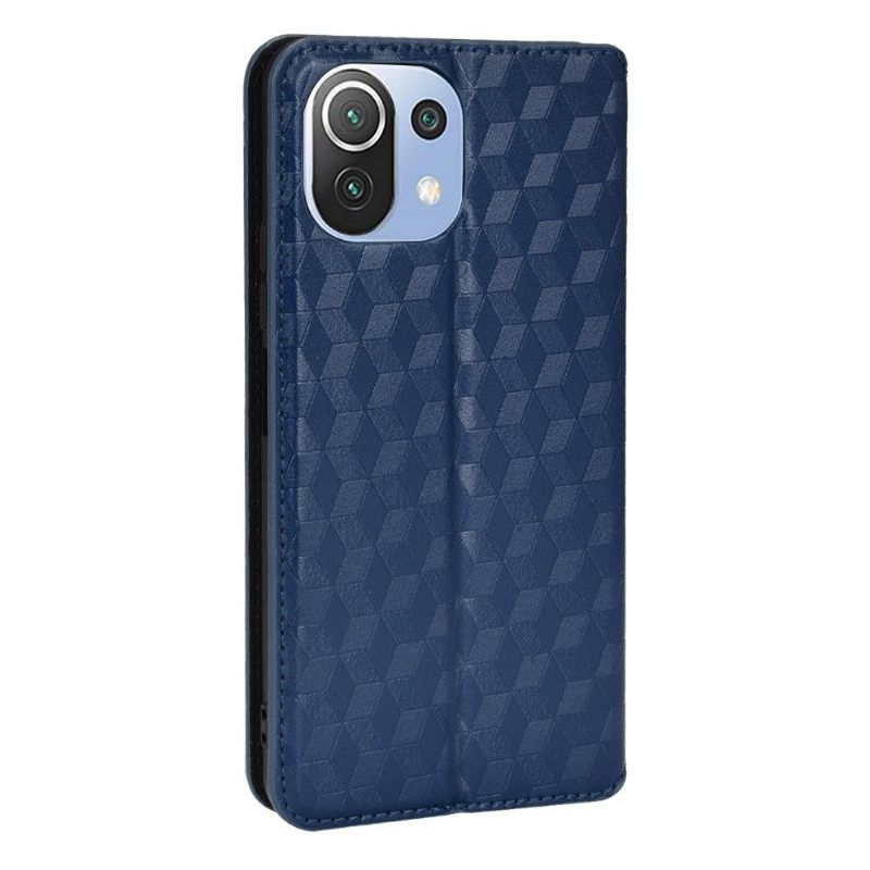 Leren Hoesje voor Xiaomi Mi 11 Lite 5G NE / Mi 11 Lite / Mi 11 Lite 5G Bescherming Folio-hoesje Ontwerpgeometrie