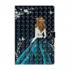 Folio-hoesje voor Samsung Galaxy Tab S8 Plus / Tab S7 Plus Jonge Dame