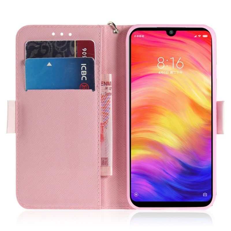 Cover voor Xiaomi Redmi Note 7 Met Ketting Bloeiende Takken