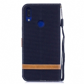 Flip Case voor Xiaomi Redmi Note 7 Stoffen Hoes Voor Kaarthouder