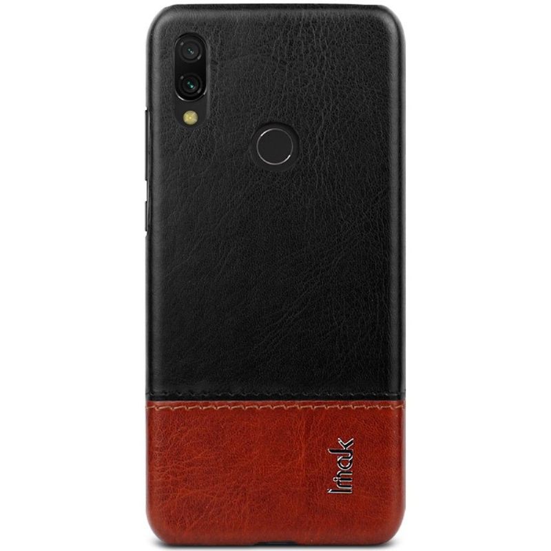Hoesje voor Xiaomi Redmi Note 7 Imak Bicolor Imitatieleer - Zwart Bruin