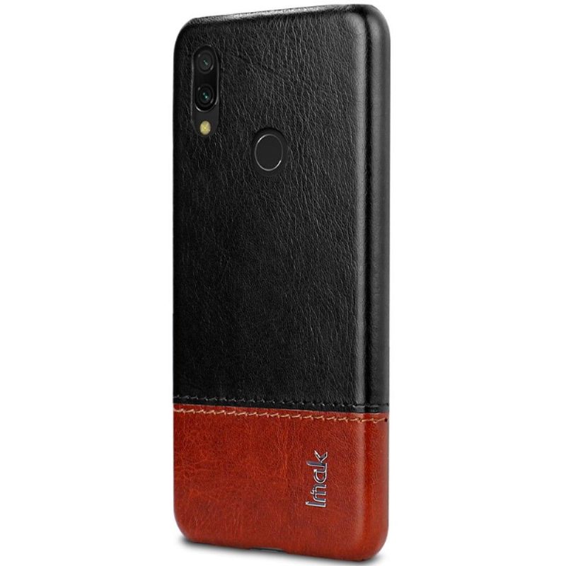 Hoesje voor Xiaomi Redmi Note 7 Imak Bicolor Imitatieleer - Zwart Bruin