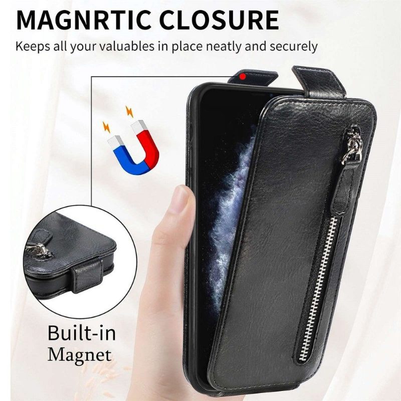 Folio-hoesje voor iPhone 11 Pro Max Kaarthouder Met Verticale Flap