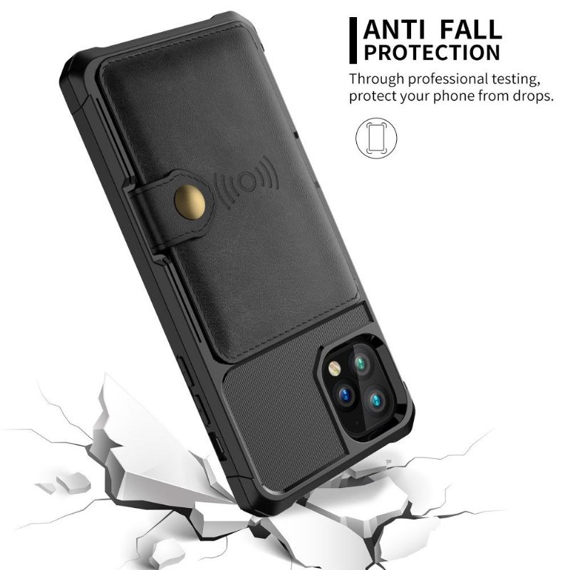 Hoesje voor iPhone 11 Pro Max Kaarthouder Met Leren Effect