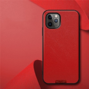 Hoesje voor iPhone 11 Pro Max Kleur Stijl Leer Effect