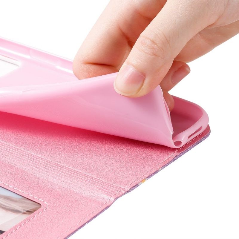 Leren Hoesje voor iPhone 11 Pro Max Bescherming Madeliefjes