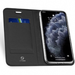 Leren Hoesje voor iPhone 11 Pro Max Bescherming Zakelijk Satijneffect