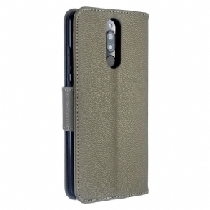 Cover voor Xiaomi Redmi Note 8 Folio-hoesje Folio Met Generfd Leereffect