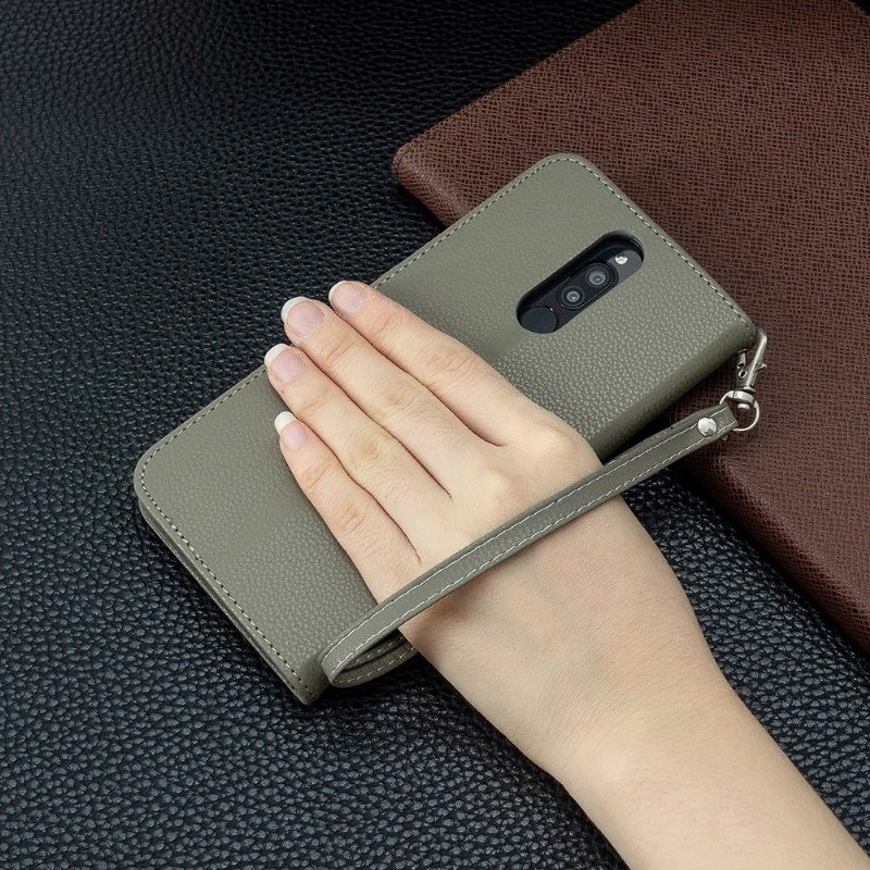 Cover voor Xiaomi Redmi Note 8 Folio-hoesje Folio Met Generfd Leereffect