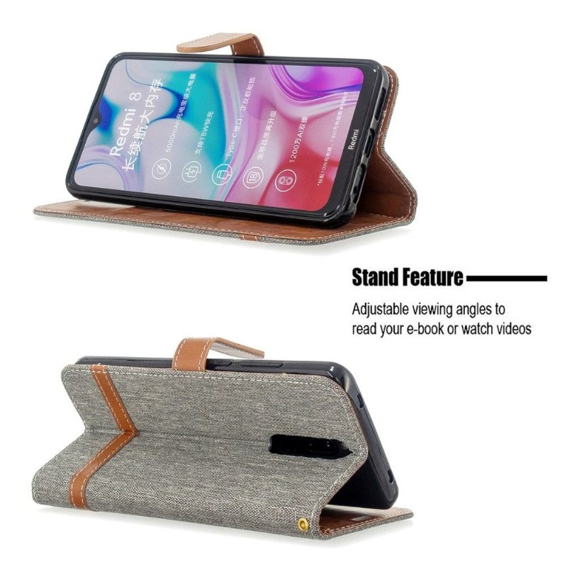Flip Case voor Xiaomi Redmi Note 8 Stoffen Hoes Voor Kaarthouder