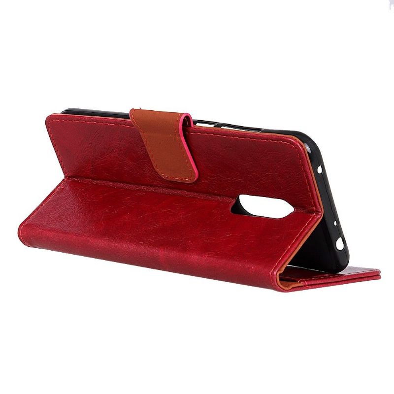 Folio-hoesje voor Xiaomi Redmi Note 8 Anti-fall Retro Leereffect