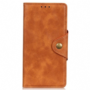 Leren Hoesje voor Moto G73 5G Magnetische Knop