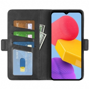 Cover voor Samsung Galaxy M13 Portemonnee Leren Mat Kunstleer Cover