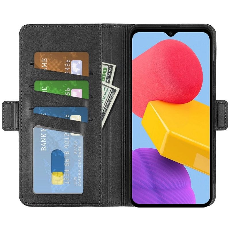 Cover voor Samsung Galaxy M13 Portemonnee Leren Mat Kunstleer Cover
