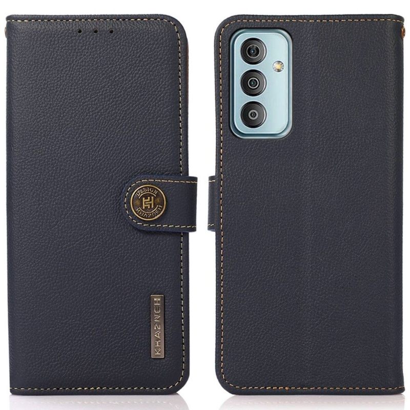 Folio-hoesje voor Samsung Galaxy M13 Khazneh Klassiek Leer