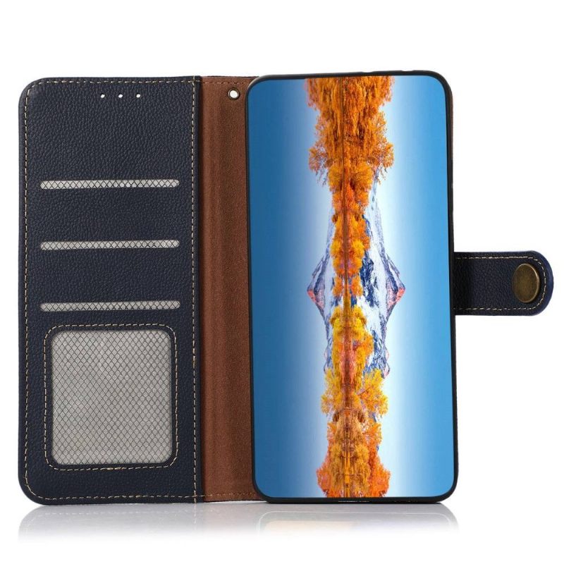 Folio-hoesje voor Samsung Galaxy M13 Khazneh Klassiek Leer