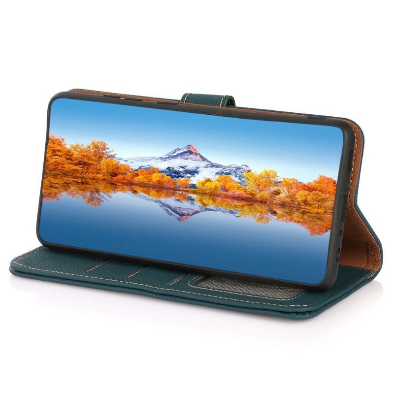 Folio-hoesje voor Samsung Galaxy M13 Khazneh Klassiek Leer