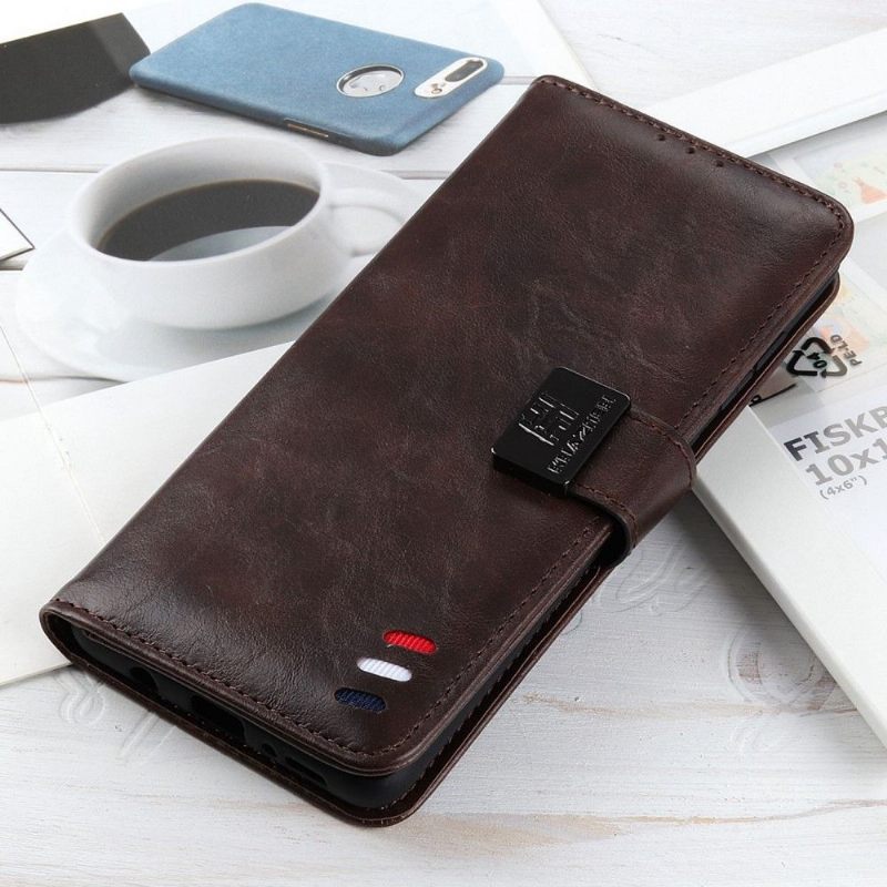 Folio-hoesje voor Samsung Galaxy M13 Khazneh Leereffect Melodie