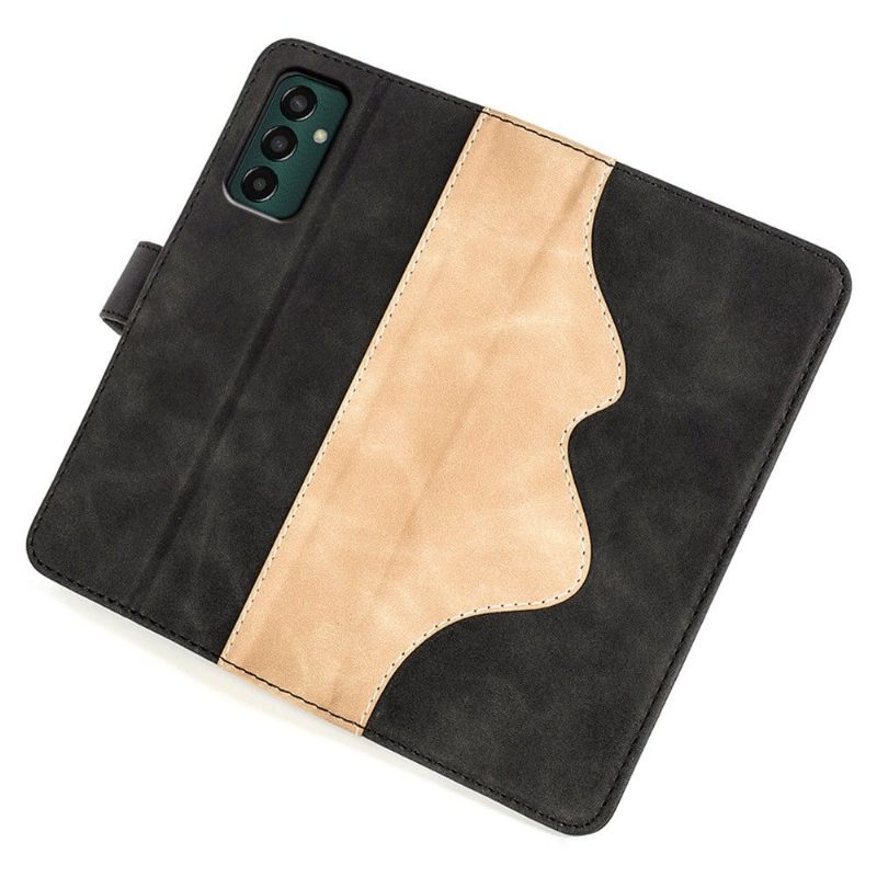 Folio-hoesje voor Samsung Galaxy M13 Tweekleurige Foliostandaard