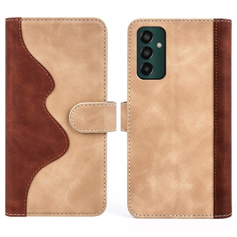 Folio-hoesje voor Samsung Galaxy M13 Tweekleurige Foliostandaard