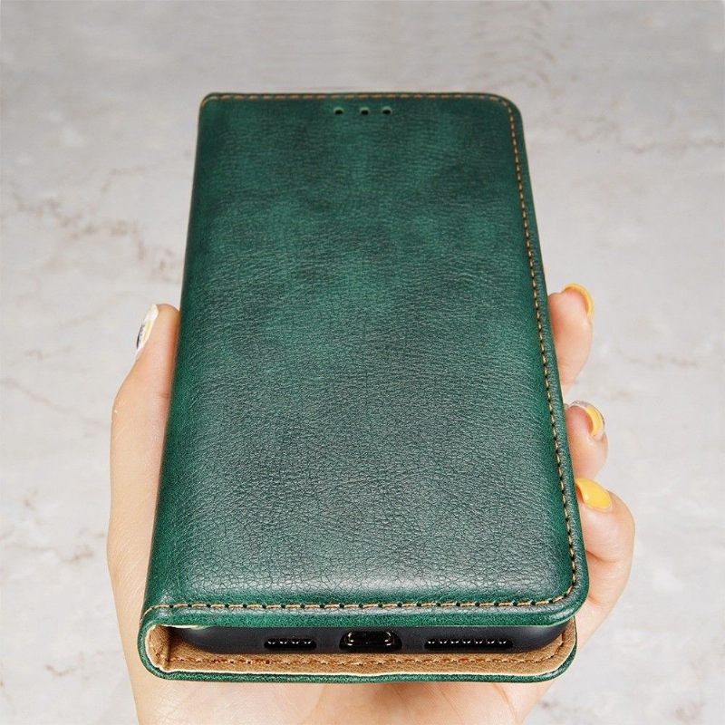 Telefoonhoesje voor Samsung Galaxy M13 Folio-hoesje Puur Kunstleer