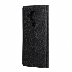 Folio-hoesje voor Nokia 3.4 / Nokia 5.4 Lychee-leerstijl Met Huideffect