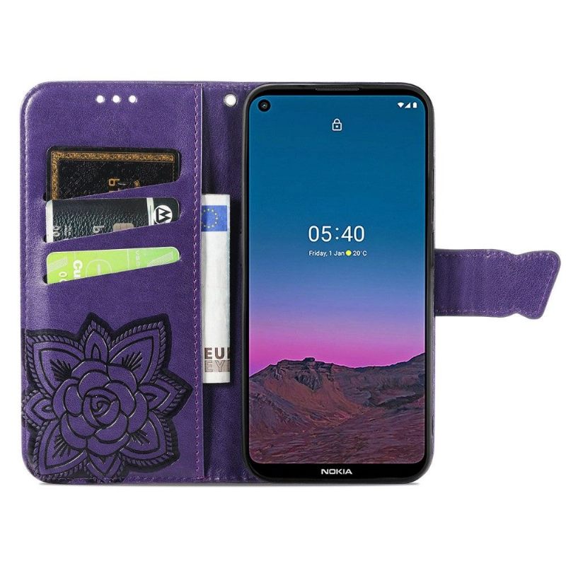 Folio-hoesje voor Nokia 3.4 / Nokia 5.4 Reliëfvlinder