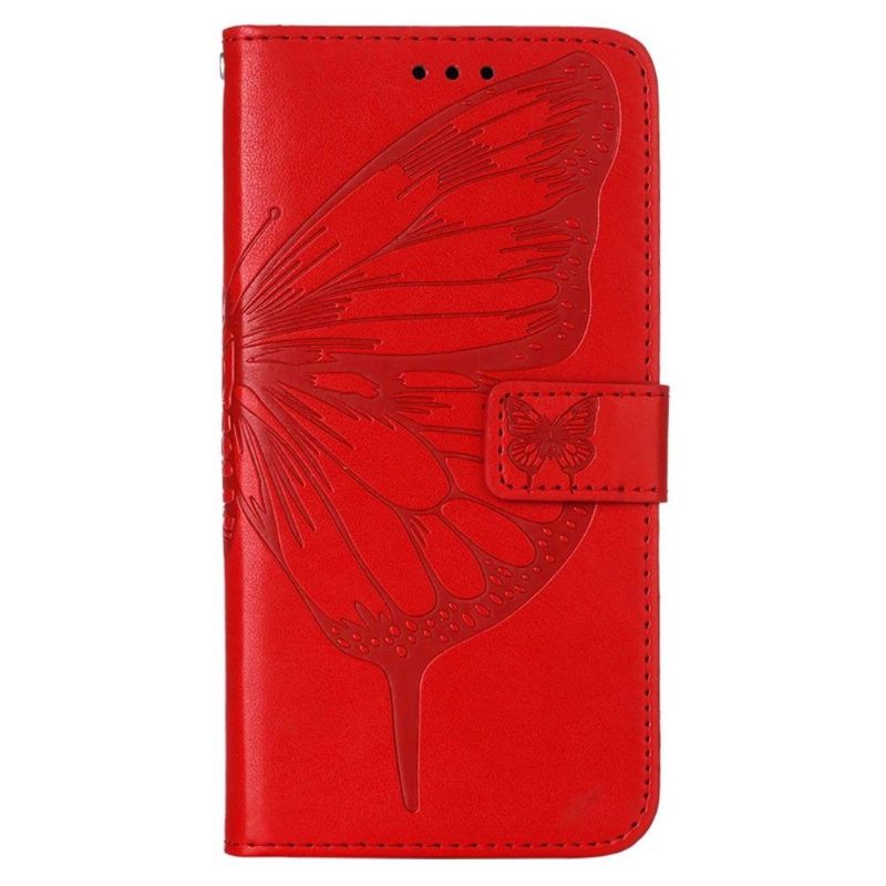 Leren Hoesje voor Nokia 3.4 / Nokia 5.4 Vlinder Bloem Kaarthouder