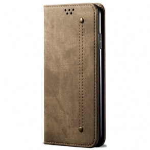 Bescherming Hoesje voor Xiaomi Redmi Note 11 / 11S Folio-hoesje Spijkerstof