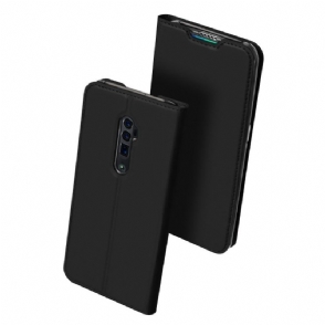 Folio-hoesje voor Oppo Reno 10x Zoom Zakelijk Kunstleer - Zwart