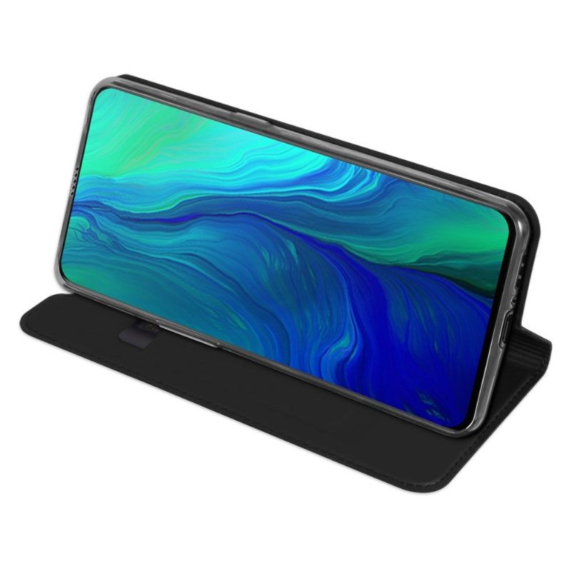 Folio-hoesje voor Oppo Reno 10x Zoom Zakelijk Kunstleer - Zwart