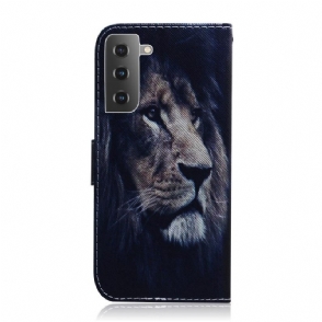 Cover voor Samsung Galaxy S22 Plus 5G Anti-fall Leeuwenpatroon
