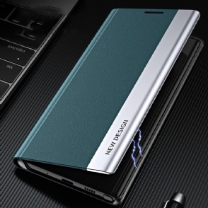 Cover voor Samsung Galaxy S22 Plus 5G Zakelijke Magneet Met Leereffect